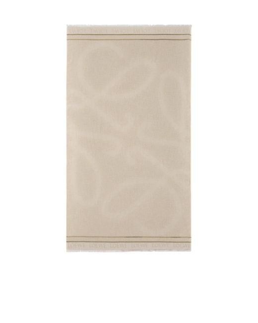 Loewe Natural Anagram Fringed Pareo