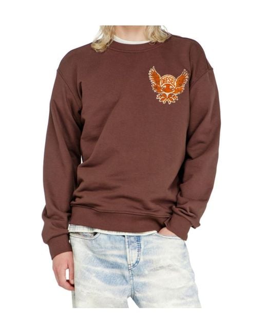 DIESEL Purple Norm Aa 2 Eagle Logo Sweatshirt for men