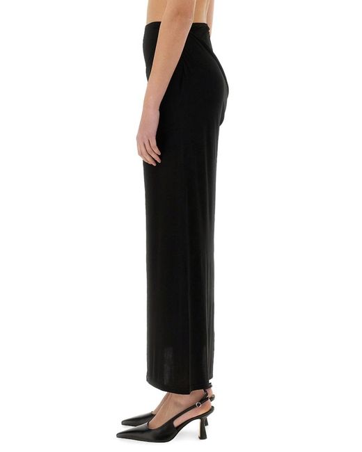 Paloma Wool Black Gilma Wrap Detailed Long Skirt