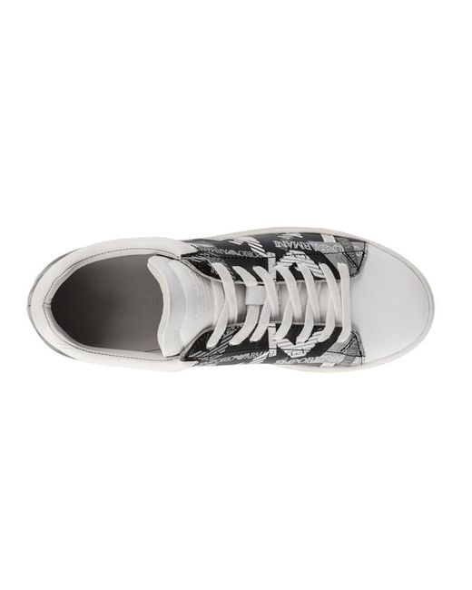 Emporio Armani Multicolor Logo Lacing Casual Sneakers for men