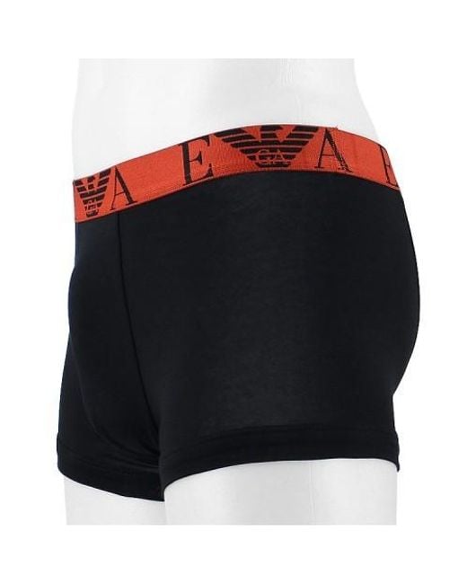 Emporio Armani Black Logo-Waist Boxer Briefs (Pack Of Two) for men