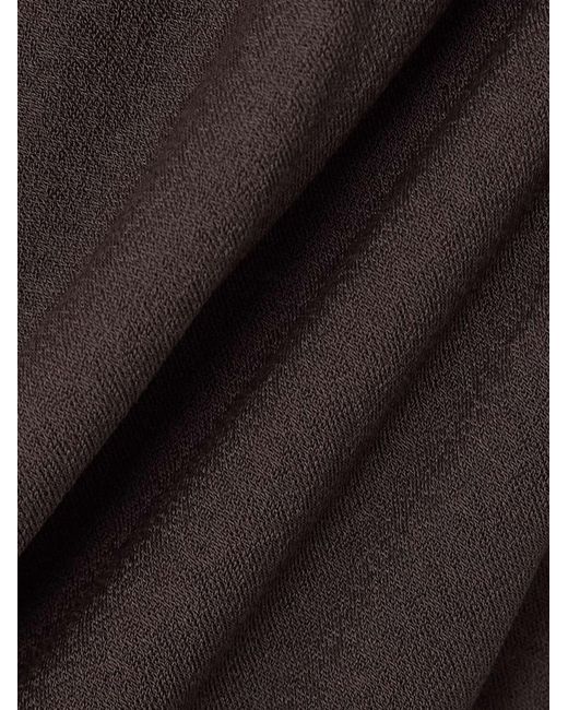 Rick Owens Black Pleated Stretch Knit Mini Skirt