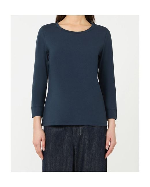 Max Mara Blue Long Sleeve T-Shirt