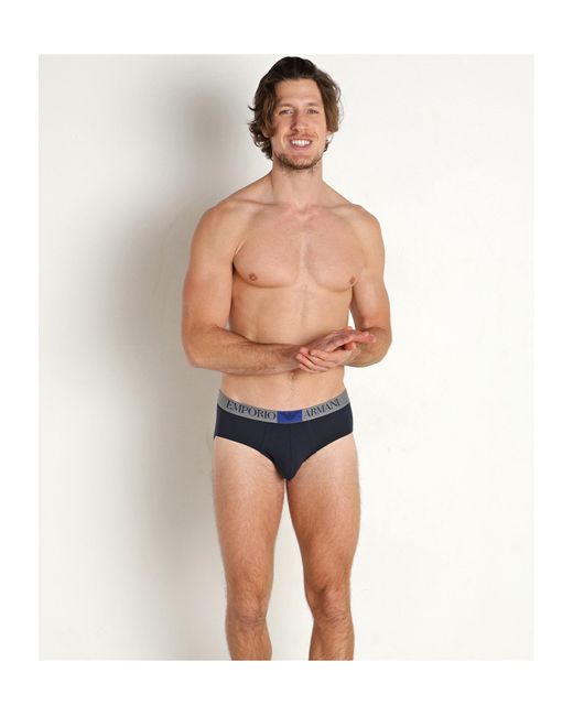 Emporio Armani Blue Elastic Waist Underwear for men