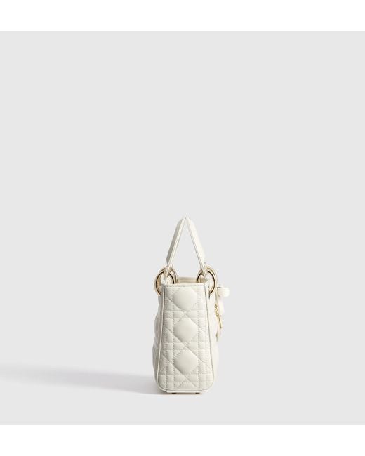 Dior White Mini Lady Shoulder Bag
