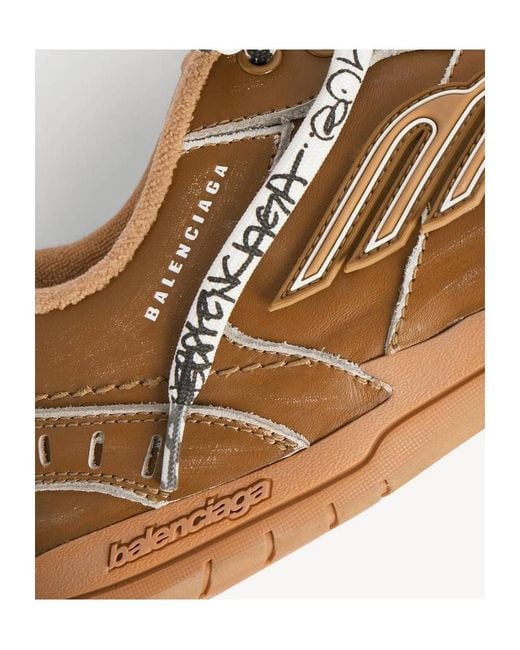 Balenciaga Brown Hamptons Medium Worn-Out Sneakers for men