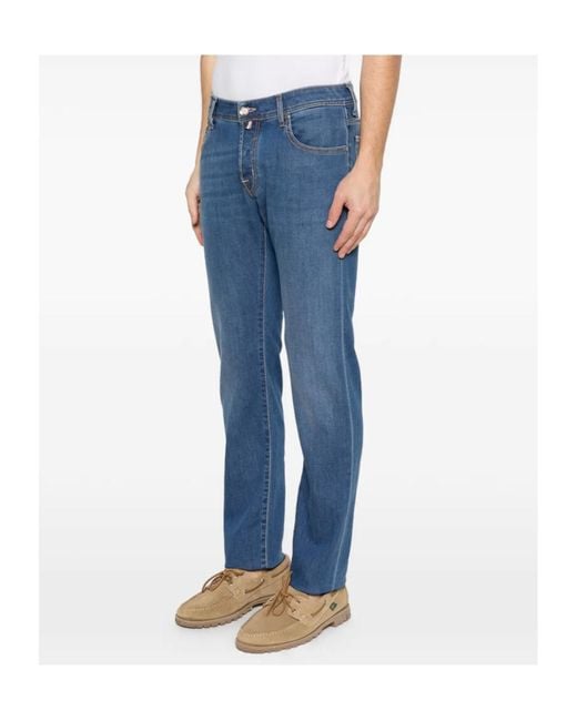 Jacob Cohen Blue Nick Tonal Stitched Jeans for men