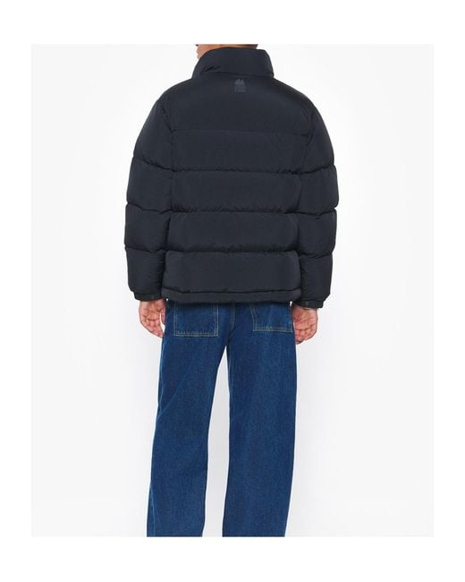 Maison Kitsuné Blue Maison Kitsuné Quilted Puffer Jacket for men
