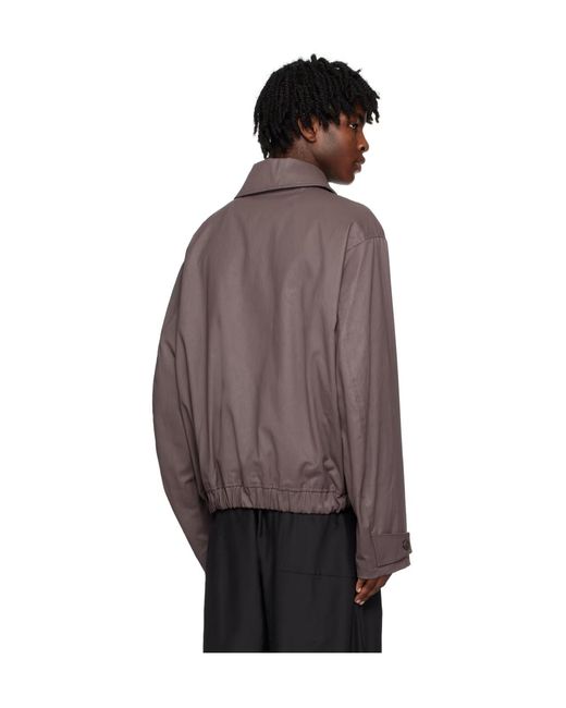 Lemaire Black Oversized-Collar Bomber Jacket for men