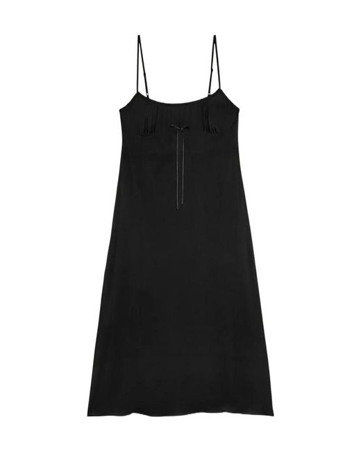 Simone Rocha Black Bow Slip Midi Dress