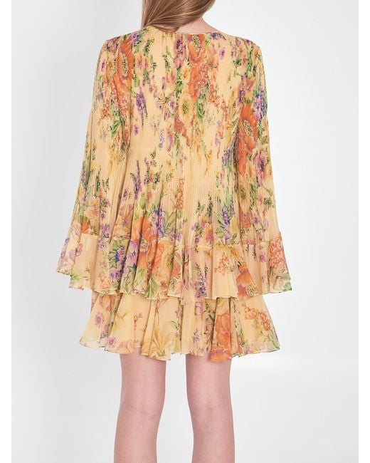 Céline Multicolor Printed Silk Mini Dress
