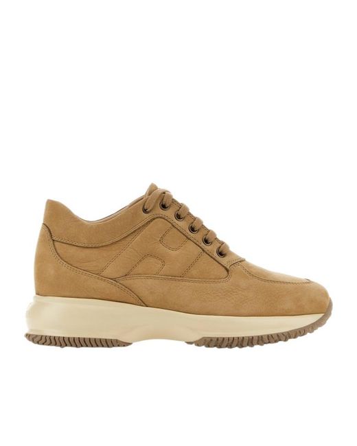 Hogan Natural Interactive Lace-Up Sneakers