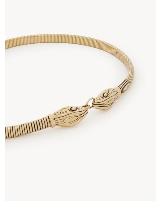 Chloé White Chloé Animal Patterned Belt