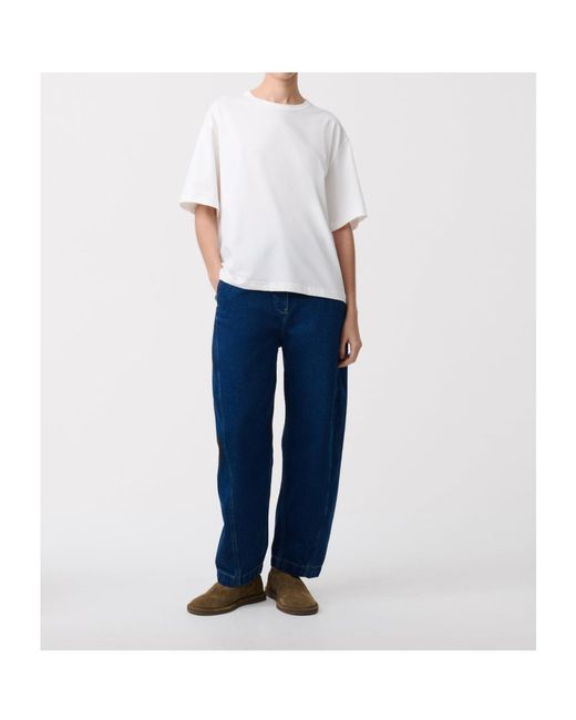 Studio Nicholson White Crew Neck Short-Sleeved T-Shirt