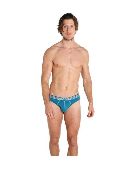 Emporio Armani Blue Elastic Waist Underwear for men