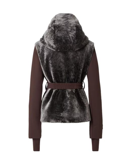 Fendi Black Technical Fabric And Shearling Down Jacket