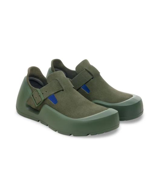 Birkenstock Green Reykjavik Buckle-Strap Nubuck-Leather Sneakers for men