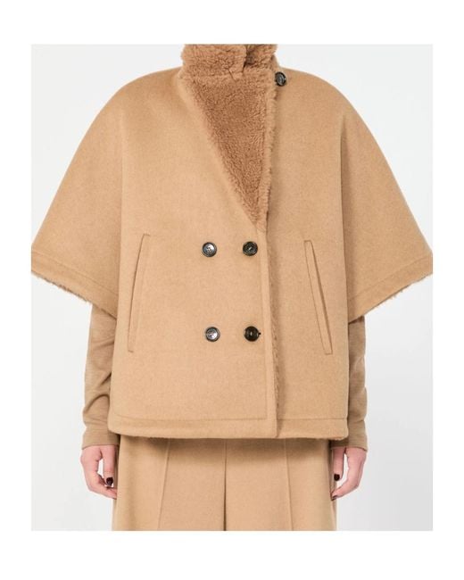 Max Mara Natural Reversible Teddy Bear Cape