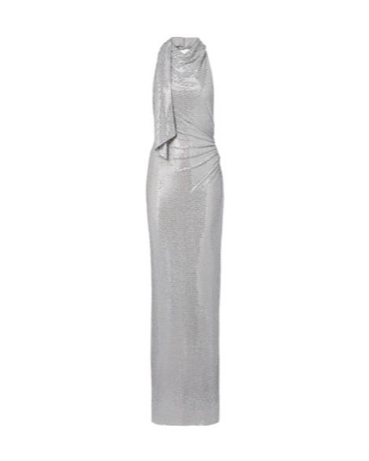 Self-Portrait White Embellished Maxi Dress