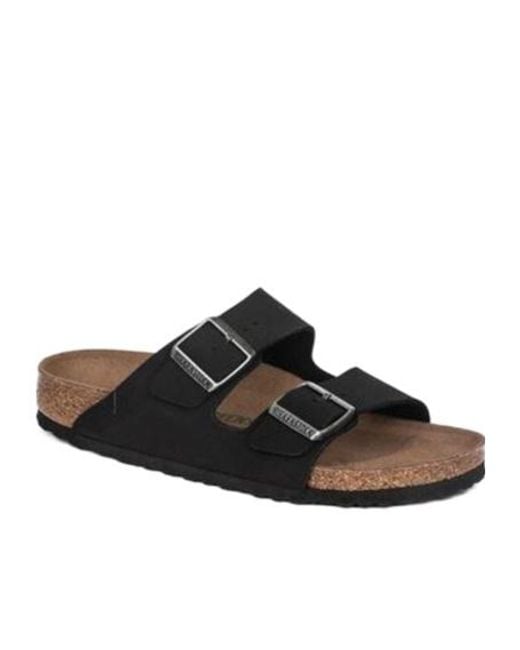 Birkenstock Black Arizona Wire Buckle Slip-On Sandals for men