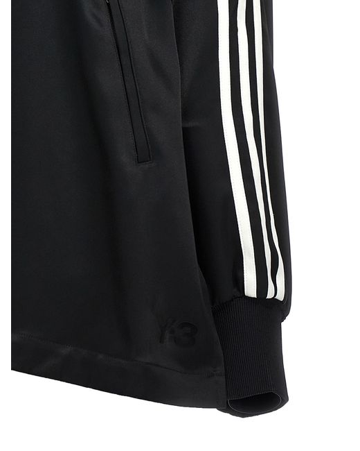 Y-3 Black Stripe Detailed Zip-Up Jacket