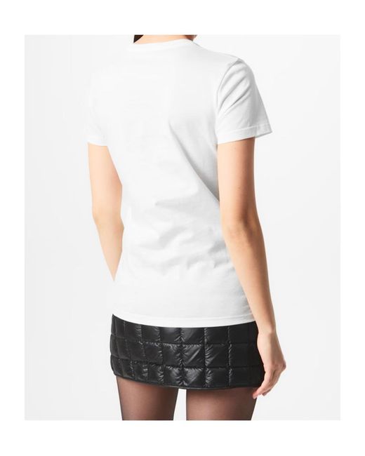Moncler White Logo Short-Sleeved T-Shirt