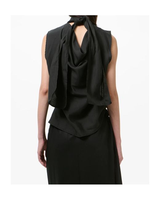 Our Legacy Black Virtuous Draped Neck Top