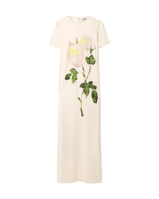 Oscar de la Renta White Bow-Embellished Strapless Cotton-Blend Faille Gown