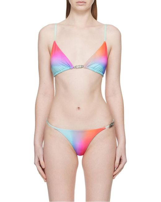 Casablanca Multicolor Sea Triangle Bikini Top
