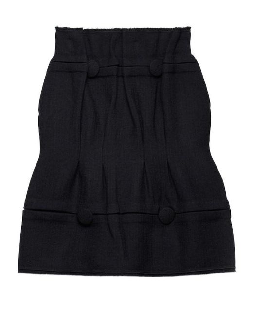 Prada Black Chevron Midi Skirt