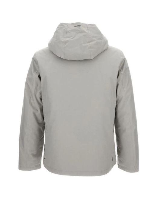 Woolrich Gray Drawstring Jacket for men