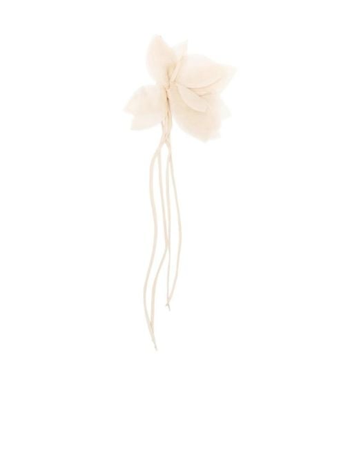 Antonelli White Floral Pattern Brooch