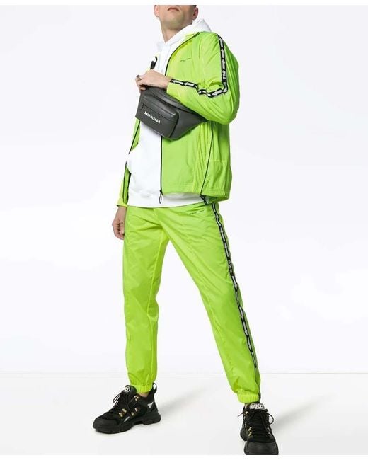 Off-White c/o Virgil Abloh Green Zipper Casual Jacket for men