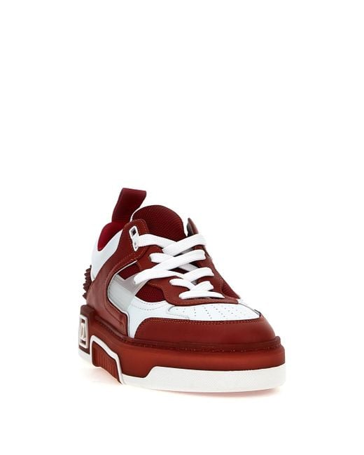 Christian Louboutin Red 'Astroloubi Flat' Sneakers for men
