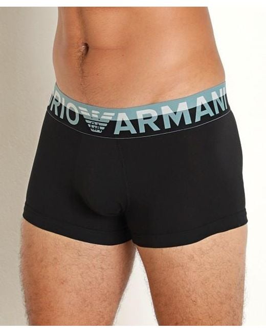 Emporio Armani Blue Elastic Waist Panties for men