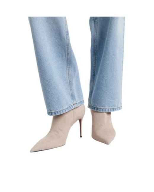 Paris Texas Natural Suede Ankle Boots