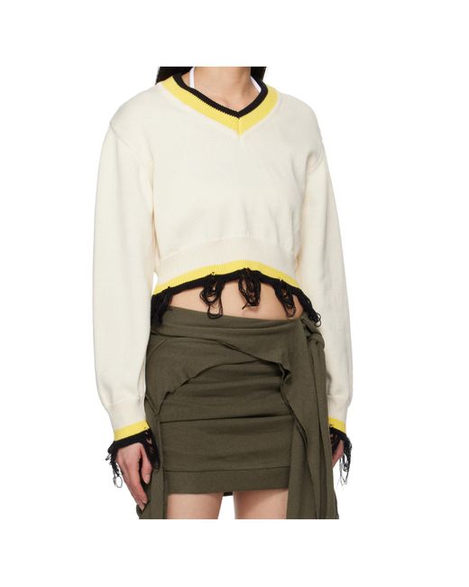 OTTOLINGER White V-Neck Sweater