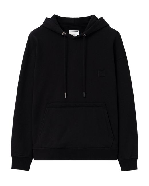 Wooyoungmi Black Floral Motif Hoodie for men
