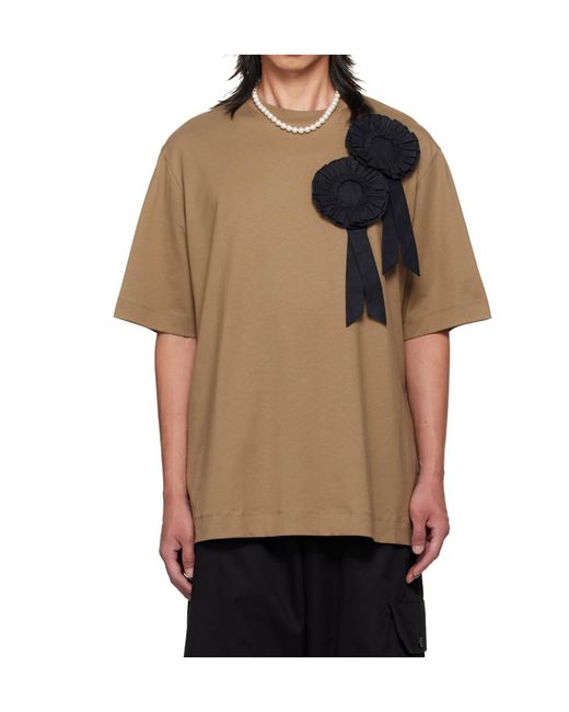 Simone Rocha Multicolor Ruffled Rose Bow Loose T-Shirt for men