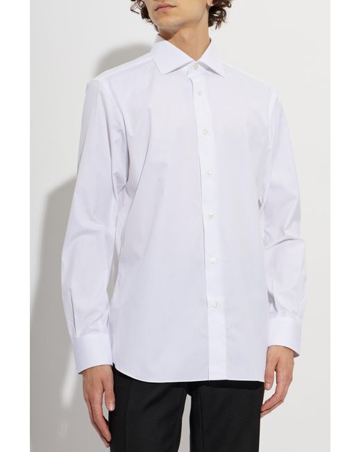Brioni White Long-Sleeved Shirt for men