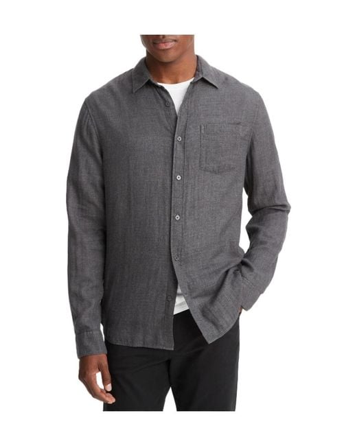 Vince Gray Long-Sleeved Shirt for men