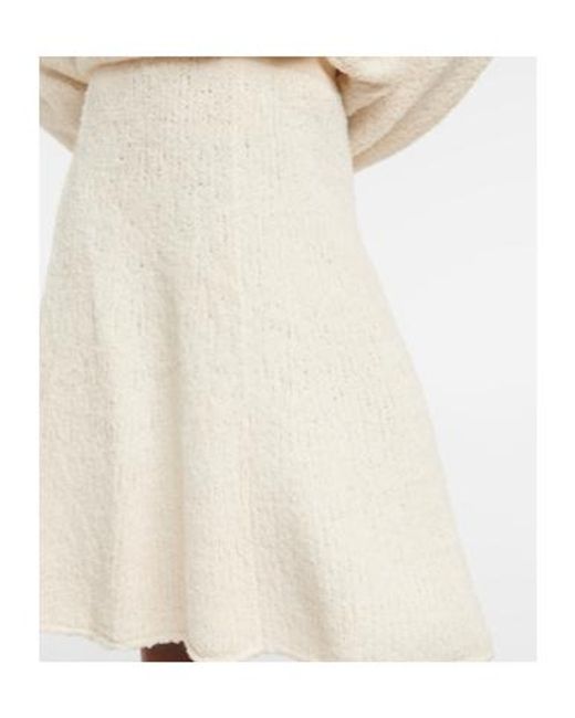 Proenza Schouler White Frayed Cotton-Blend Midi Skirt