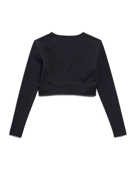 Balenciaga Blue Activewear Long-Sleeved Sports Bra