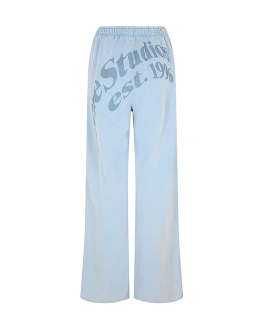 Acne Blue Elastic Waist Track Pants