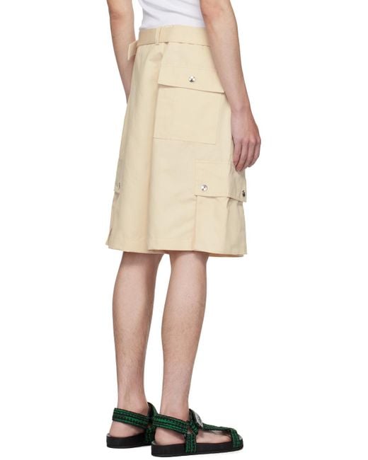 Jacquemus Natural Le Cargo Bermuda for men