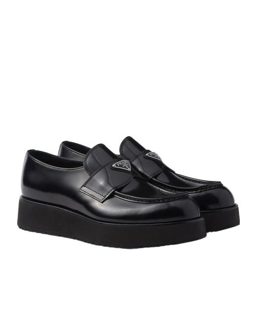 Prada Black Logo Loafers for men