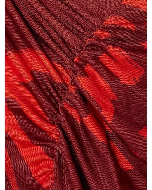 Johanna Ortiz Red Plant Of Joy Printed Dress