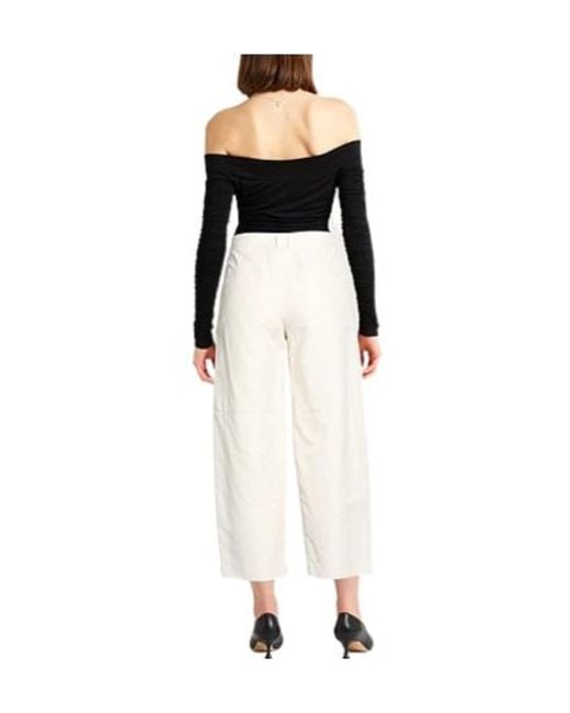 Max Mara White Simple Tapered Pants