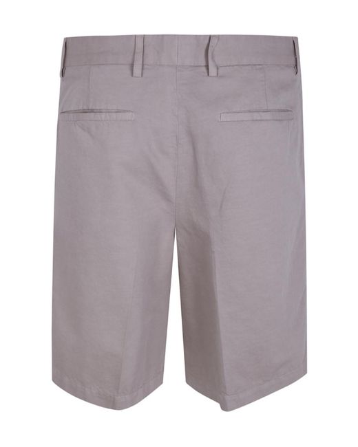 Zegna Gray Tailored Bermuda Shorts for men