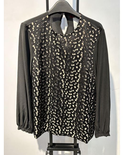 Max Mara Black Long-Sleeved Blouse